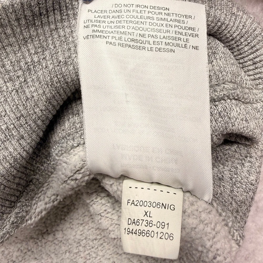 Jordan Mens Full Zip Hoodie Grey Heather Jumpman Sweatshirt XL DA6736-091